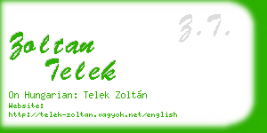 zoltan telek business card
